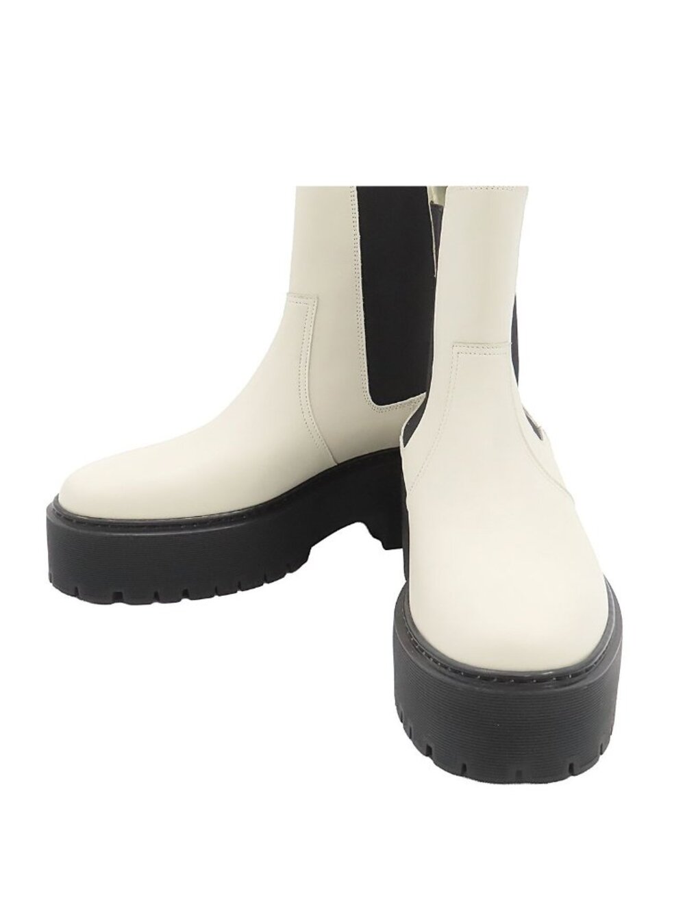 Hermes Hollow Off White Leather Side Gore Boots